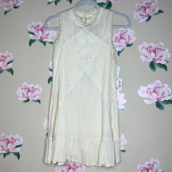 blush pink lace maxi dress Norelle Strapless Mixed Laces Pleated Maxi Dress in Blush main image 0